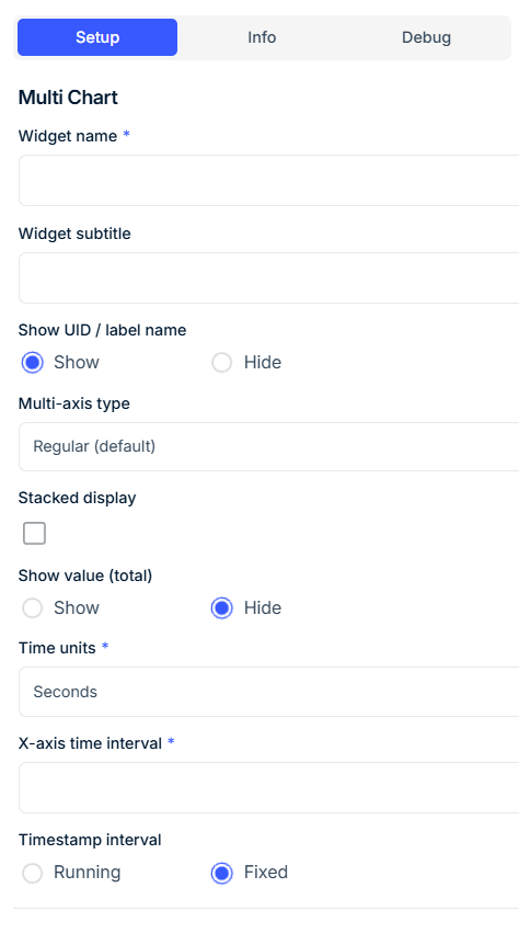 Multi Chart Widget Node Configuration Guide