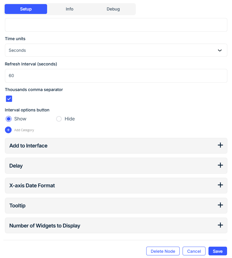Timeline Chart Widget Node Configuration Guide