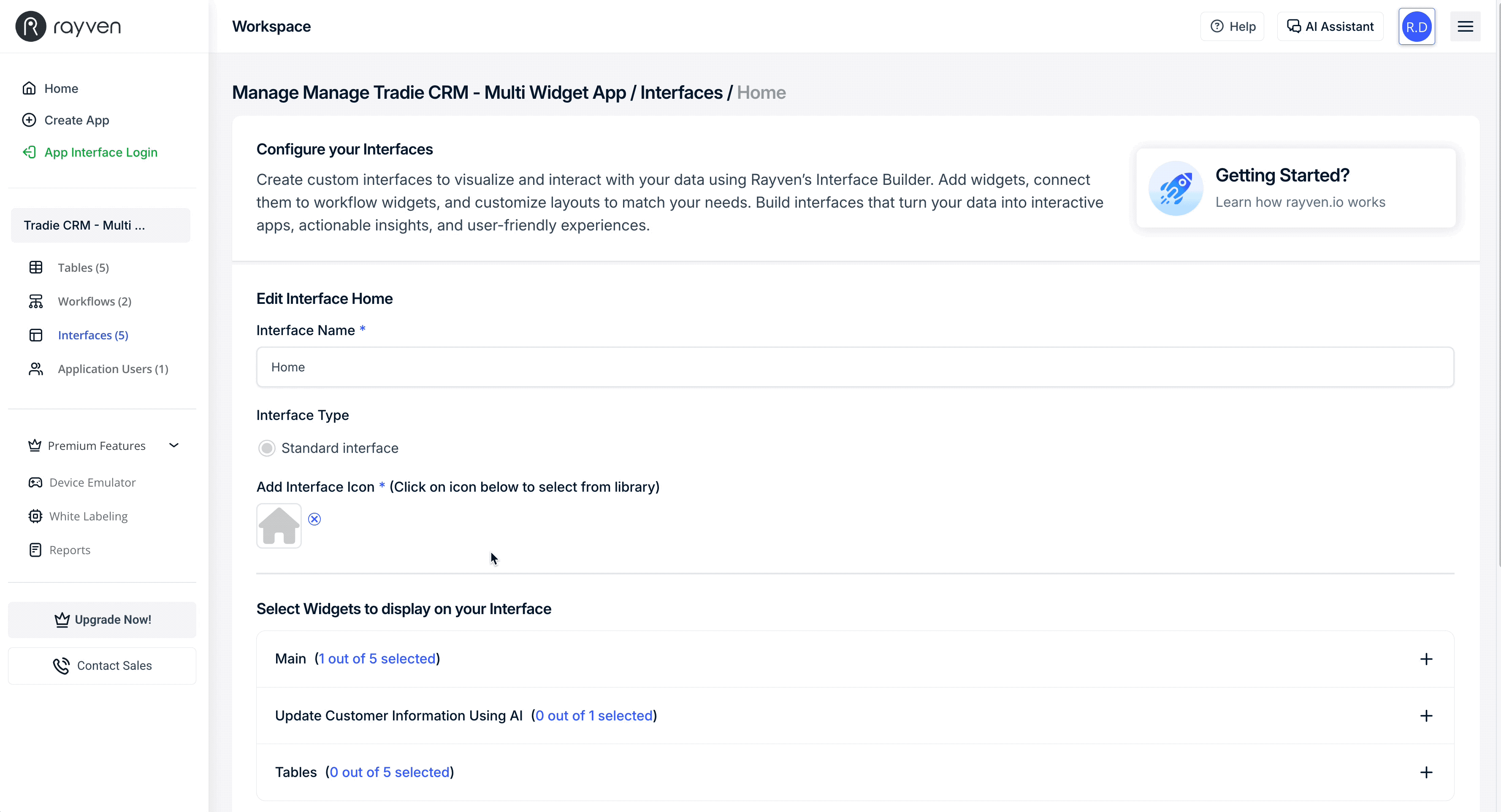 select widgets